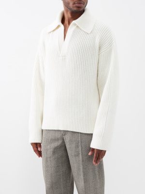 Long-Sleeved Wide-Neck Sweater For Men