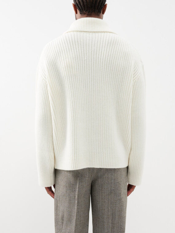 Long-Sleeved Wide-Neck Sweater For Men