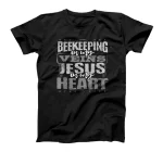 Beekeeping In Veins Jesus in Heart Christian Beekeeper T-Shirt