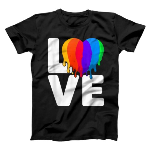 LOVE Rainbow Lesbian Gay Pride Month Transgender LGBT T-Shirt