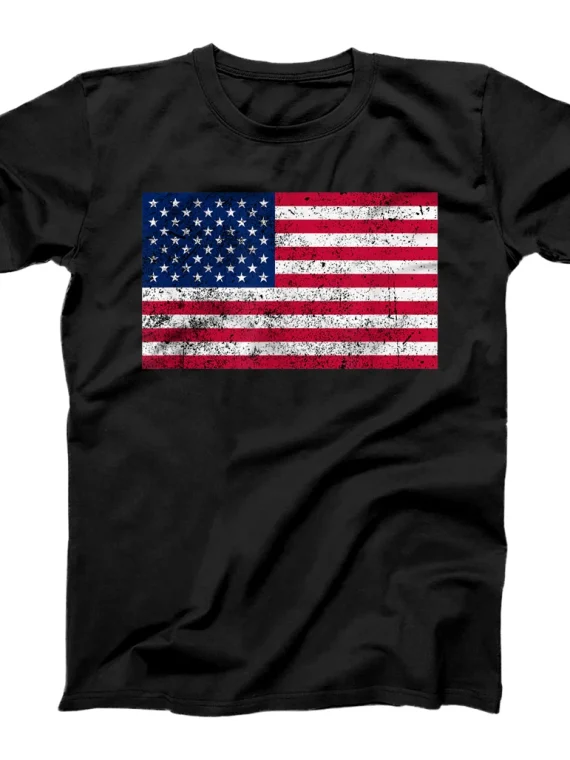 Vintage american flag t usa flag t 4th of July patriotic usa T-Shirt